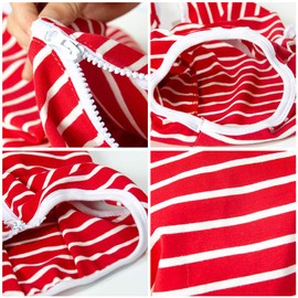 Dog’s Recovery Suit Post Surgery Shirt for Female Male Dog, E-Collar Alternative Wound Protective Clothes (red white-3xl)