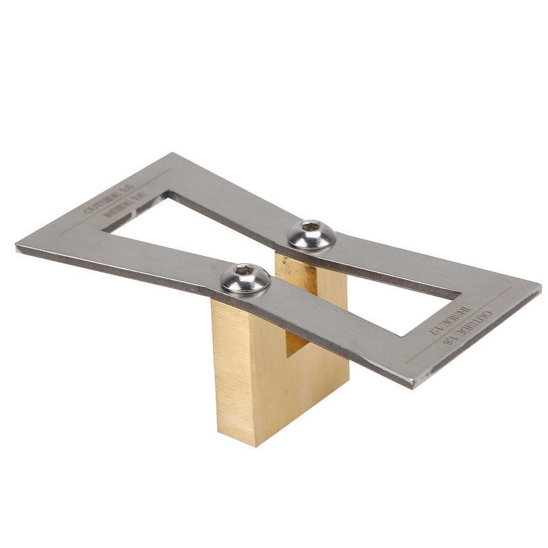 Stainless Steel Dovetail Gauge Woodworking Tool Dovetail Wood Marking Ruler(Without