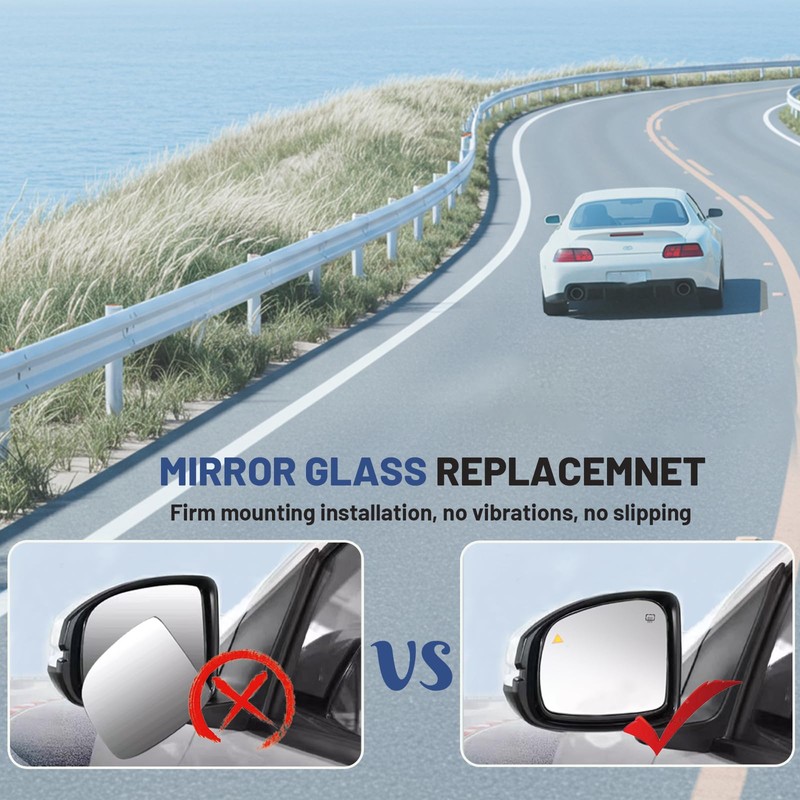 Driver Left Side Mirror Glass - Compatible with Honda Vehicles