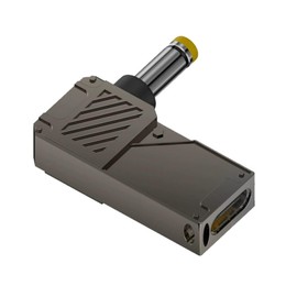 NFHK USB C to DC Adapter,USB C Female to DC 4.8x1.7mm HP Barrel Jack Plug PD 100W Laptop Fast Charging Adapter with Wattage Display