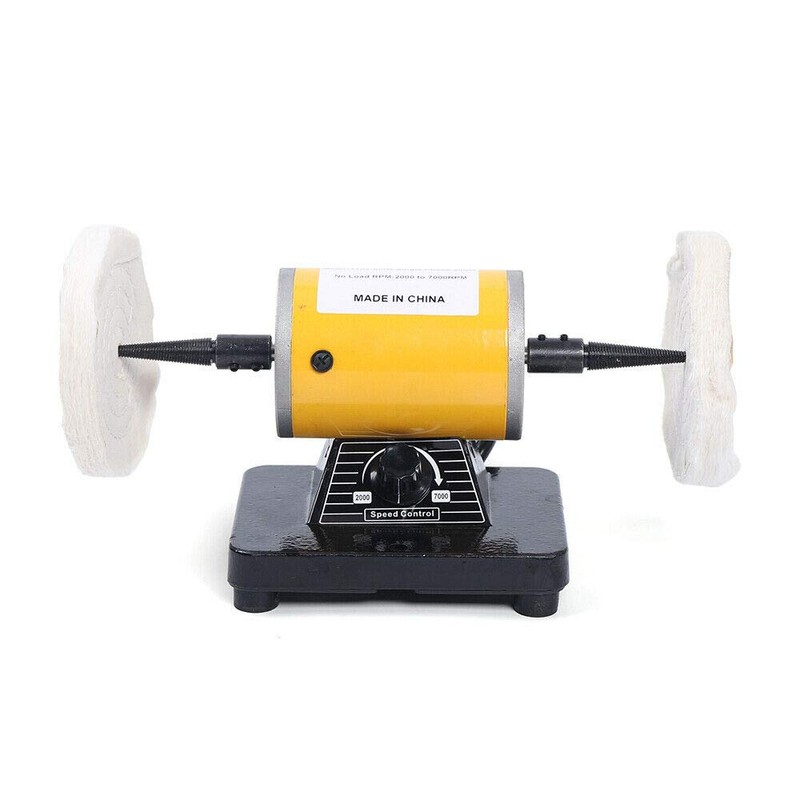 Bench Buffer Polisher Variable Speed Electric Buffing Machine with Polishing