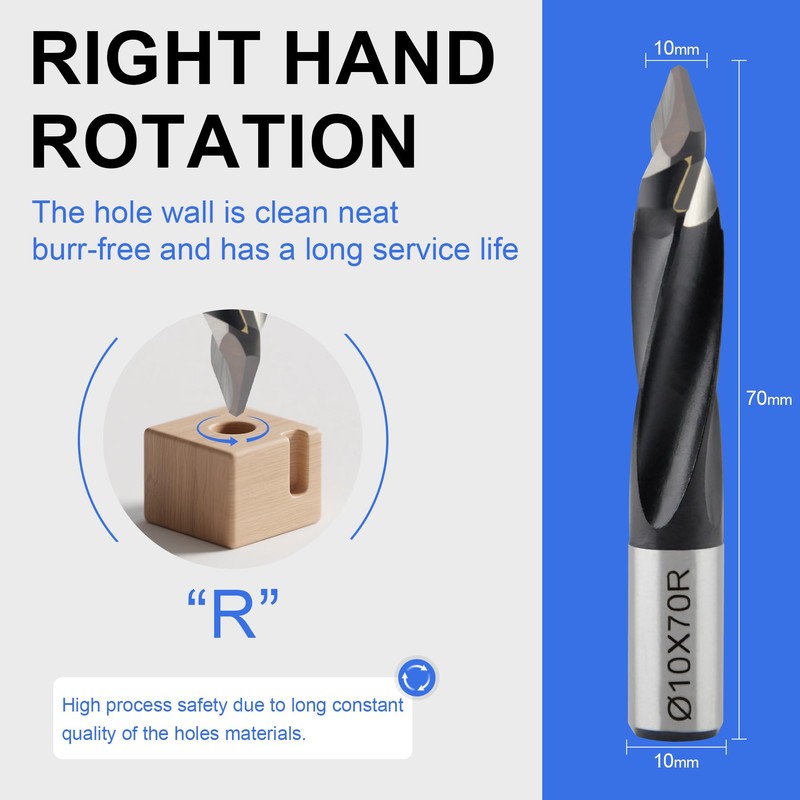 CDBP HM Dowel Hole Drill Bit Passage 10mm x 70mm