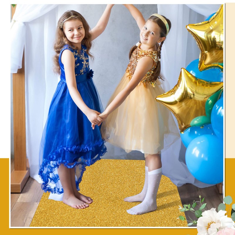 Shihanee Sequin Aisle Runner for Wedding Glitter Rug with Carpet