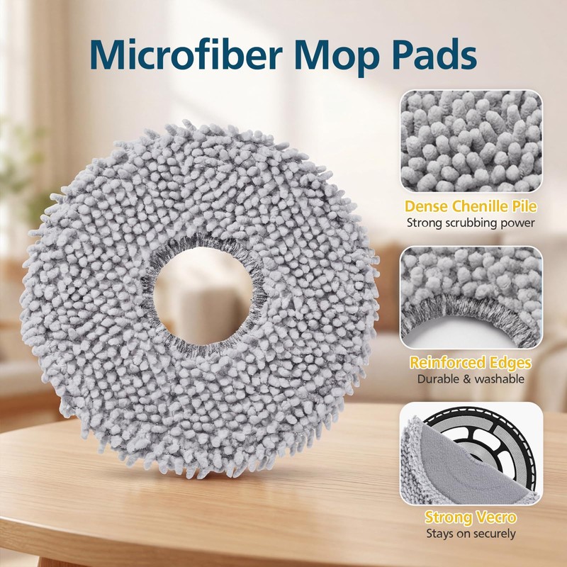 10 Pack Mop Pads for Roborock Qrevo S5V, QV 35A