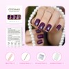 CoolNail Dark Violet False Fake Nail Tips Deep Purple Acrylic