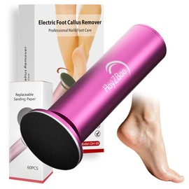 HayZBao Electric Foot Callus Remover with 60 Pcs Sandpaper Discs - Electric Callus Remover for Feet,Foot File for Women & Men,Professional Pedicure Tool for Dead Skin and Calluses - Matte Purple