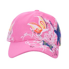 Kids Baseball Cap Girls Boys Butterfly Embrioderied Cotton Snapback Cap Adjustable Summer Sun Protection Baseball Hat Travel Beach Cap Sport Peaked Cap with Sweatband for Girls Boys 3-10 Years Old