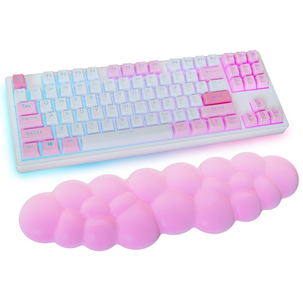 Cloud Wrist Rest Keyboard, Pink Cloud Palm Rest with PU