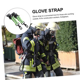 BUGUUYO 2pcs Firefighter Glove Straps for Adults Durable Fixing Straps Reliable Glove Holder Snap Hook Essential Firefighter