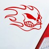 Car Sticker in your favourite colour Skull Flame Head Skull