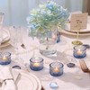 24 Pack Blue Tealight Candle Holders, Glass Votive Candle Holders