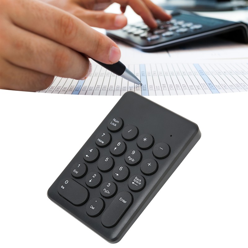 Numeric Keyboard 18 Keys Ergonomic Tilt Design 2.4GHz Wireless Stable
