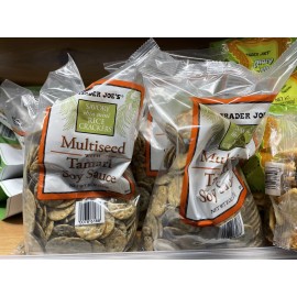 Trader Joe's 2 Pack Trader Joe's Multiseed with Tamari Soy Sauce Mini Rice Crackers 8 oz Each