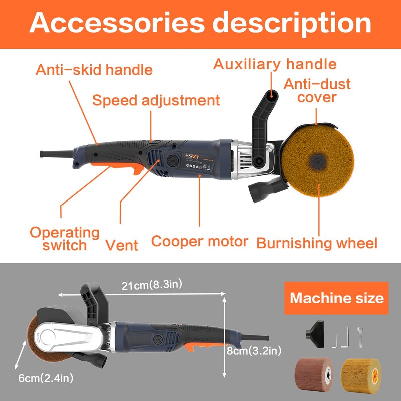 MAXXT Burnishing Polishing Machine, 1300w Surface Conditioning Tool, 6 Speed