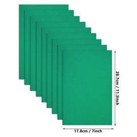 Jtnohx Foam Rubber, Foam Rubber Panels, 17.78 x 28.7 cm, 9 Pieces, Coloured EVA Foam Board for Crafts, DIY Supplies (Green)