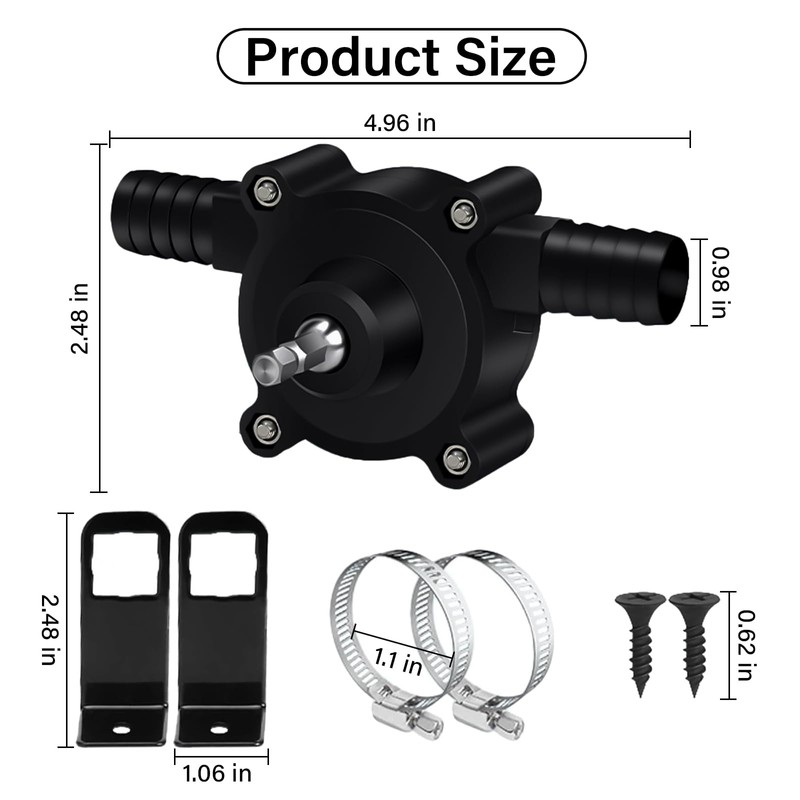Portable Electric Drill Pump for Water and Liquid Transfer, Self-Priming