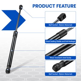 SYKRSS C1608789 C16-08789 17" Gas Strut, 80Lbs/356N Lift Support, Gas Spring for Leer are SnugTop Camper Shell Truck Topper Rear Window, Pickup Cap Canopy Door Replacement, 2-Piece Set