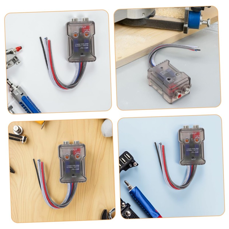 SHOWERORO 2pcs Car Stereo High to Low Converter Adapter for