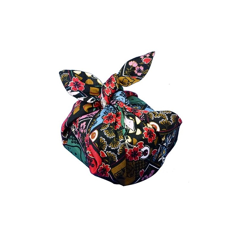 Gegege no Kitarou Lunch Cloth, Japanese Pattern, Black