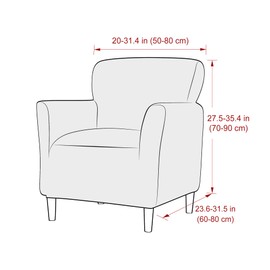 ele ELEOPTION Armchair Slipcovers Chair Covers with Arms Stretch for Living Room Office Arm Club Chair Cover Furniture Protector Green