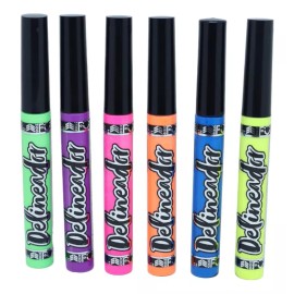 Delineadores De Colores Gama Neón Indeleble 24 Horas Contra