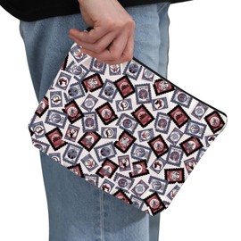 PYOUL Silence Lambs Movie Inspired Gift Hannibal Stamps 1.0 Makeup Bag Hannibal Cosmetic Bag Horror Movie Lover Gift (Hannibal Stamps 1.0 Bag)