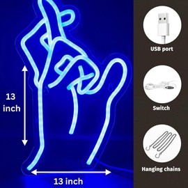 Zenin Decor | Gojo Hand Domain Expansion LED - Decorations - Japanese Backgrounds - Anime Peripherals, Wall Art, Dorm Bedroom And Christmas Gift, black