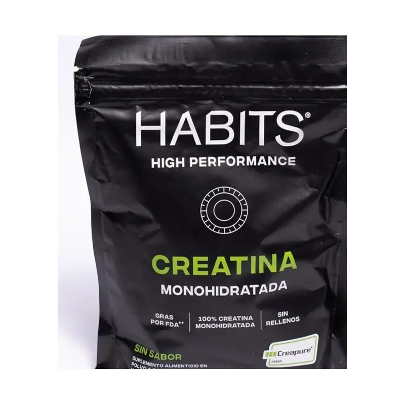 Habits, Creatina Monohidratada 300 Gr. Sin Sabor, Sfn.