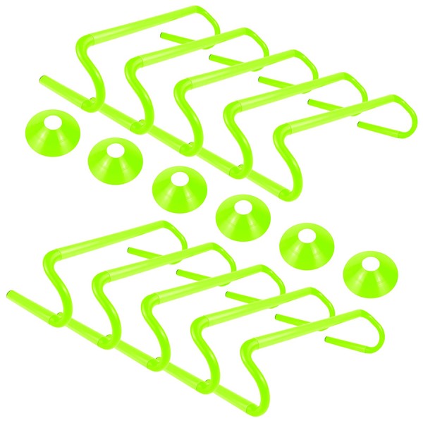 QIJISTORM 10 Pcs 6" Speed Agility Training Hurdles with 6