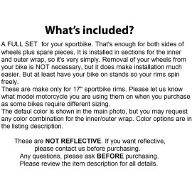 CGD Graphics CUSTOM BLUE MOTORCYCLE INNER RIM DECALS WHEEL STICKERS STRIPES TAPE VINYL WRAP