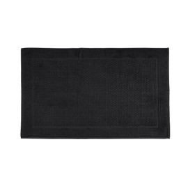Caleffi Sirena Bathroom Rug 100% Cotton Non-Slip Washable Durable Easy to Wash and Dry Model Sirena 45x60 Black