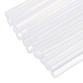 sourcing map 24 Pcs Mini Hot Glue Sticks, 0.28" Dia x 3.94" Long EVA Glue Gun Sticks, White Clear Mini Hot Melt Glue Sticks for DIY Craft Sticky Projects