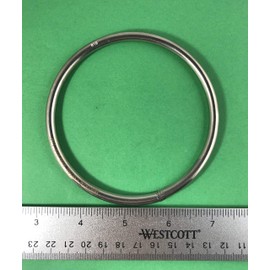 Stainless Steel 316 Round Ring Welded 6mm x 90mm (1/4" x 3 1/2") Marine Grade
