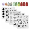 Kads Juego 5pcs Placas Estampación Uñas Kads - Modelos Flores
