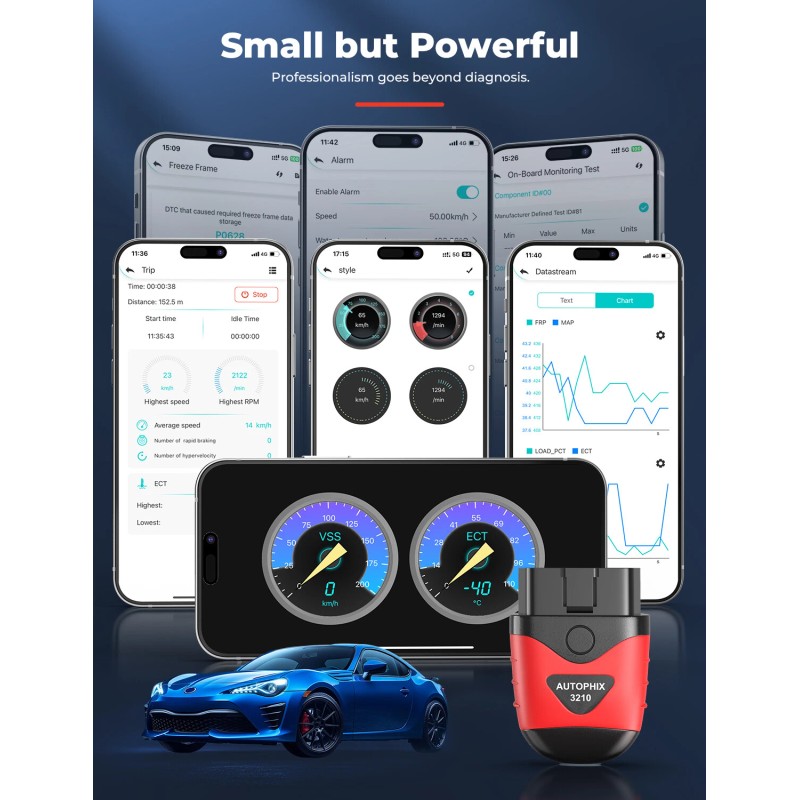 AUTOPHIX OBD2 Scanner Reader Bluetooth Wireless Clear Error Code Live