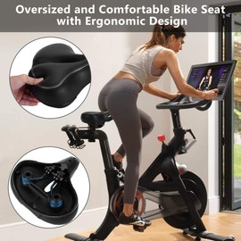 DAWAY C30i Comfortable Oversized Bike Seat - Memory Foam Padded Exercise Bicycle Saddle for Peloton, Stationary, Mountain, Road Bikes - Extra Wide Replacement Cushion for Men Women Comfort, Great Gift