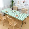 Smiry Rectangle Picnic Table Cloth, Elastic Waterproof Fitted Vinyl Tablecloths,