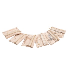 Frebeauty Travel Jewelry Bag,6 Pcs Travel Jewelry Organizer Zipper Pocket,Velvet Jewelry Pouch Bag for Trip,Travel Jewelry Case Visualization Design Travel Bags for Rings Earrings Necklace (6 Pcs Bag)