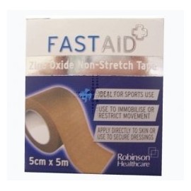 THREE PACKS of Fastaid Zinc Oxide Tape 5cm X 5m
