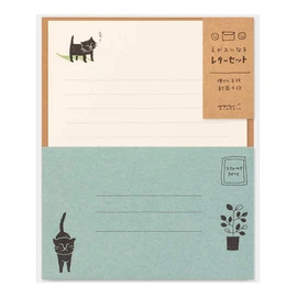 Midori Letter Set Egao Cat Pattern 91802542