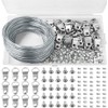 131 Pcs Picture Hanging Kit,100ft Stainless Steel Picture Frame Wire