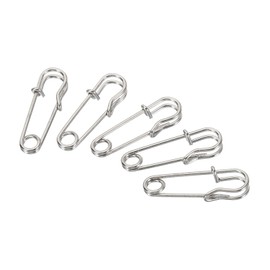 MECCANIXITY Safety Pins 1.06 Inch Large Metal Sewing Pins for Blankets Skirts Crafts Brooch Making Silver Tone 20Pcs
