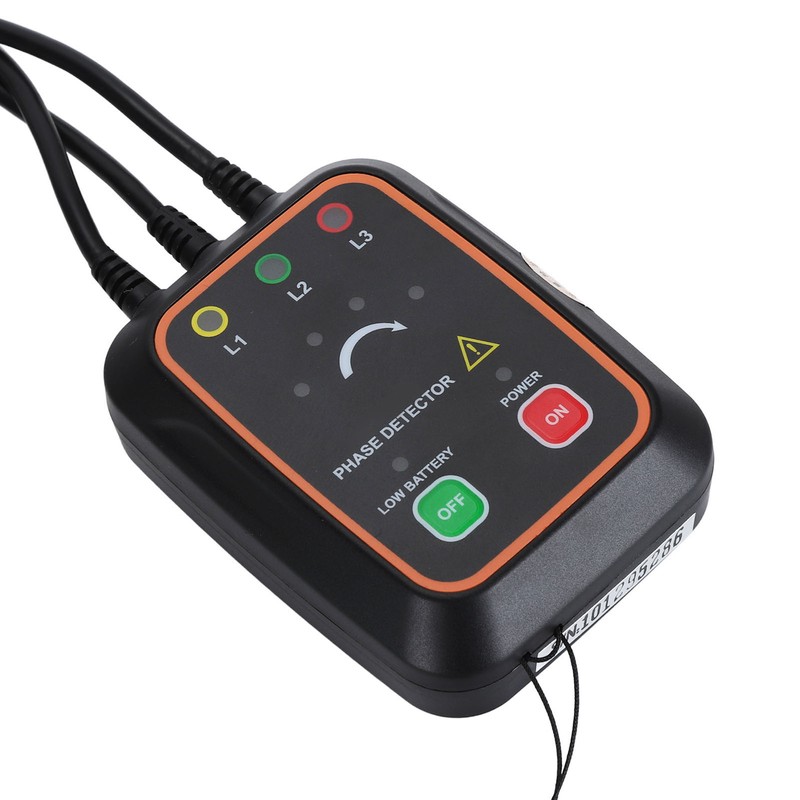 Phase Sequence Detector Non Contact Tester 3PH AC Meter Monitor