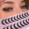 Natural False Eyelashes, 3D Cat Eye Lashes, Fluffy Strip Eyelash