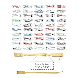 BambooMN 3 Units 18 Inch Bamboo Back Scratcher with Love Series of 50 States, Wyoming Plus 1 Free Travel Size Back Scratcher