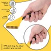 100% Brass Wire Brush | 8 Inch Handle | Rubber