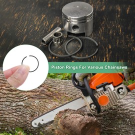 M METERXITY 2-Pack Piston Ring Set 30.5mm x 1.5mm Standard Piston Ring Piston Rings Electric Saw Replaces for Chainsaw Replacement Parts [Black]