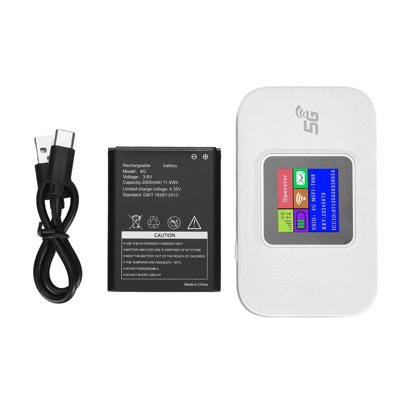 4G LTE Portable WiFi Wireless Router USB Powered LCD Display