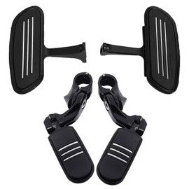 TCMT Passenger Streamline Footboards Mount Bracket Kits+1.25" Adjustable Highway Footpegs Fit for Touring CVO Road Glide Road King Street Glide Electra Glide Ultra Classic Ultra Limited 1993-2025