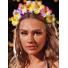 JEAIRTS LED Hawaiian Flower Headband Plumeria Hairband Glowing Floral Headpiece